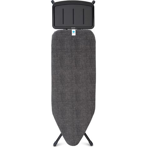 Brabantia - Asse da Stiro C - Per Caldaia a Vapore - Modello XL per Stirare - Supporto in metallo - Regolabile in Altezza - Robusto a Quattro Gambe - Pieghevole - Denim Black - 124x45 cm (1/4)