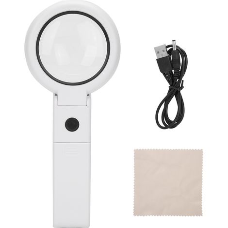 Loupe à main LED 7X avec éclairage USB et piles pour lecture (1/5)