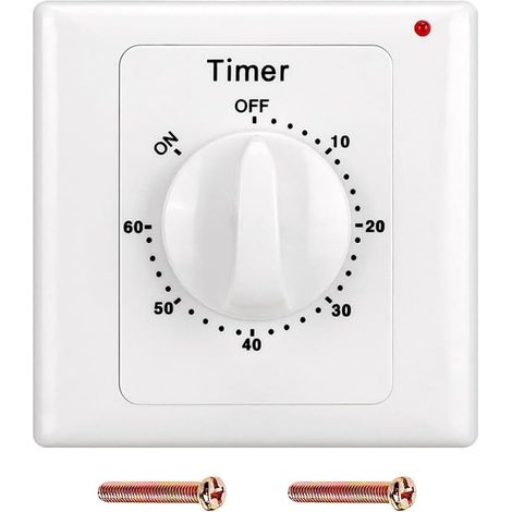 60 Min Compte à rebours Minuterie AC 220 V Bouton de Commutation Style Électronique Mécanique Compte à rebours Minuterie Prise Minuterie (1/5)