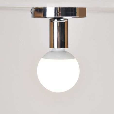 Kindfiber OÜ-Douille E27 en Métal pour Lampe Murale et Plafonnier - Support Base pour Couloir, Chambre, Café, Cuisine, Salon, Étude - Argent (1/5)