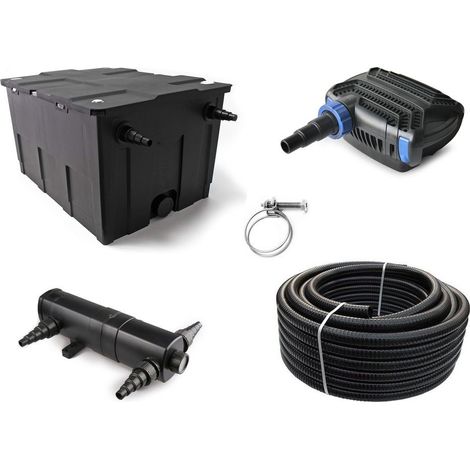 Kammerfilter Set CBF 550 mit 20W Eco Pumpe 10m Schlauch bis 60.000l Nr.74