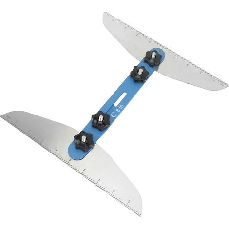 Kit d'outils de gabarit de marches d'escalier, outil de mesure multifonctionnel en alliage d'aluminium pour contremarches et cloisons (1/5)