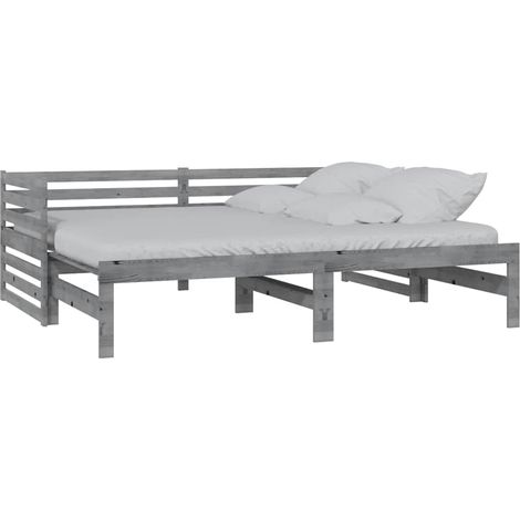 Maison Exclusive - Sofá cama extraíble sin colchón gris 2x(90x200 (1/5)