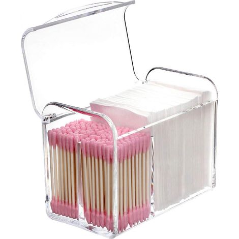 Aufbewahrungsbox, ideal für Wattebällchen, Wattepads usw., zur Organisation von Badezimmer und Schminktisch.