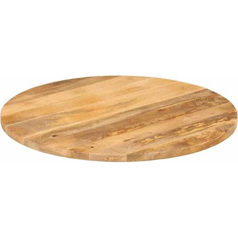 Dessus de table Dessus de bureau Plateau de table Ø 90x2,5 cm rond bois de manguier massif (1/5)
