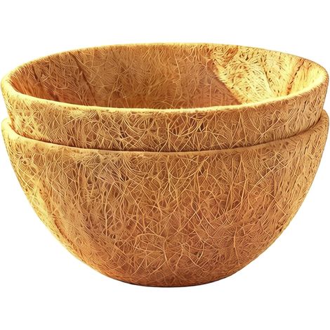 Lot de 2 doublures rondes naturelles pour paniers suspendus, 35, 5 cm 14 pouces, (1/5)