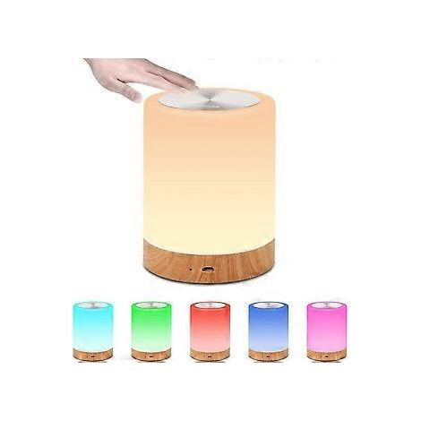 Veilleuse LED, lampe de chevet LED tactile, rechargeable par USB, portable, couleurs RGB, pour chambre (M1) (1/4)