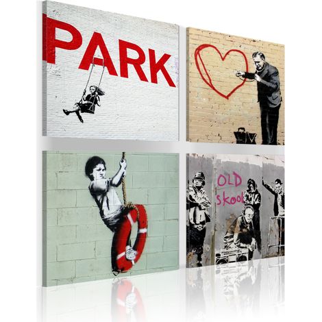 Quadro - Banksy: ispirazioni urbane - 80x80 (1/4)