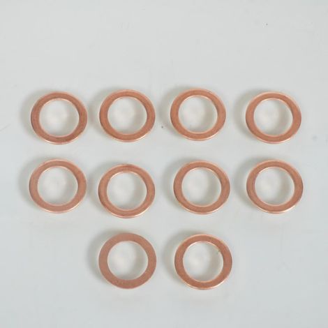 10 Joint plat en cuivre vis bouchon vidange 14x20x1.5mm pour moto