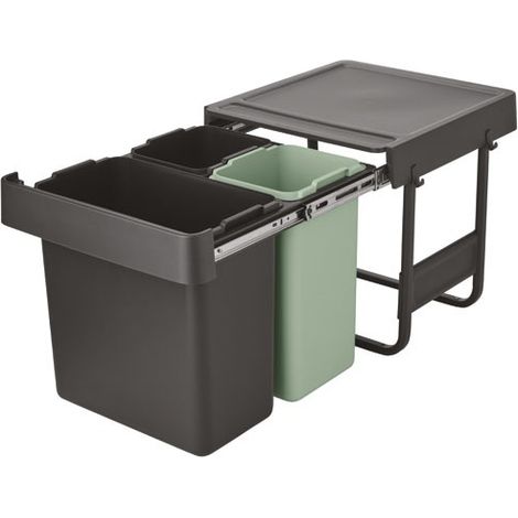Cubo de basura empotrado de 10 + 10 + 20 L - Sort & Go Integrado - Brabantia
