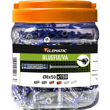 ELEMATIC TASSELLO BLUEFIX VA 8X50 C/VITE BARAT 150PZ (1/2)