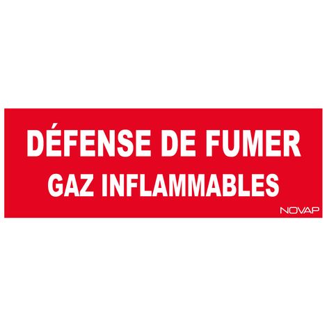Panneau Défense de fumer gaz inflammables - Rigide 330x120mm - 4034973
