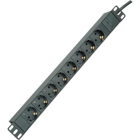 ROLINE MULTIP. 19'',1U,8X,C14,NOIR,10A 21.13.1064