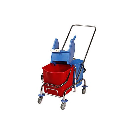 kaiserkraft  Carrello per lavaggio  2 secchi con rotelle da 25
