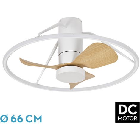 FABRILAMP Ventilador Dc Oporto 46w Blan/haya 3asp.66d 4600lm 3000-4000-6500k 6vel Remot,tempo,3int.rg (1/3)
