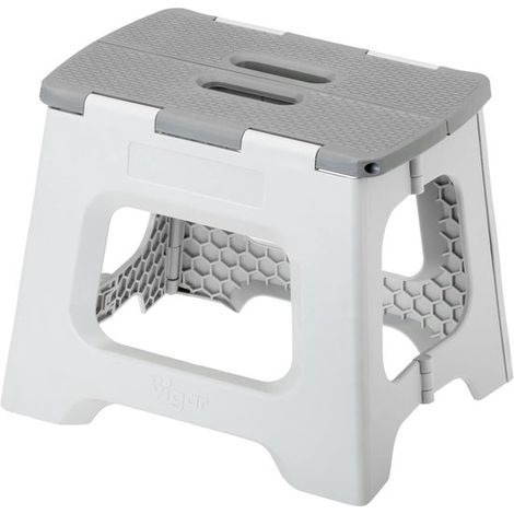 Tabouret pliant - Escabeau pliable - Tabouret pliable - Tabouret - Portable - Gris - Cuisine, placards ou salle de bain/douche - Camping, randonnée, pêche, plages, jardins, pelouses (1/5)