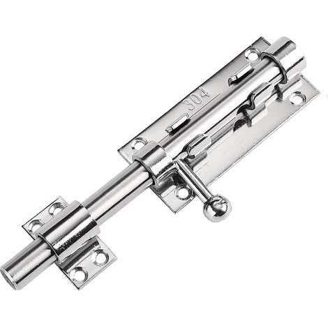 Loquet de Porte Serrure Porte Verrou Loquet Porte Garage Loquet de Verrou Boulon à Glissière Loquet de Portail en Acie inoxydable targette de porte exterieur (1/5)