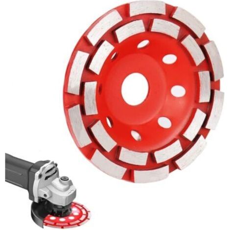 Lot De 1 Meule Diamantée 125 x 22,23MM Double Rangée, Disque Abrasif Diamanté Extra Speed, Disque Diamant Pour Béton, Pierre, Granit etc, Compatible Avec Meuleuses D'Angle (1/5)