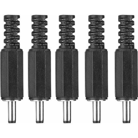 Green Mobility-Prise d'alimentation, 5 pièces 1,3 mm x 3,5 mm Prise d'alimentation CC mâle Jack Adaptateur de connecteur coaxial (1/5)
