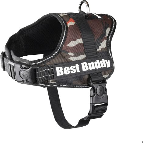 Harnais réglable pour chien Pluto vert camouflage jungle XS
