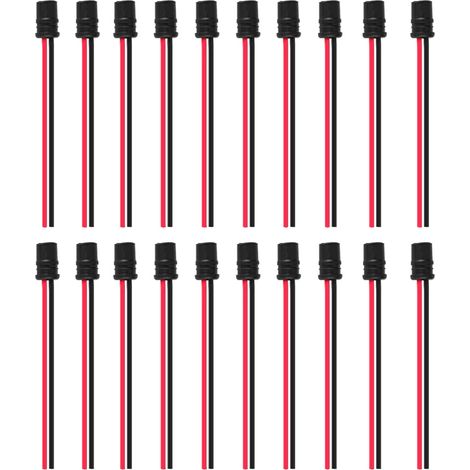 T10 W5W Lampenfassung, 20 Stück, Lampenfassungsstecker aus weichem Gummi, wasserdicht, für Auto, Motorrad, Boot (1/5)