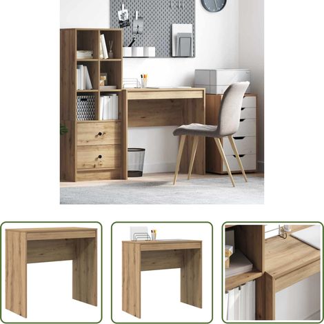 vidaXL Bureau moderne - Bureau Chêne artisanal 80 x 40 x 76 cm (1/5)