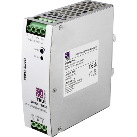 TRU COMPONENTS TC-13807988 Hutschienen-Netzteil (DIN-Rail) 48 V/DC 2.5 A 120 W Anzahl Ausgänge:1 x (1/5)
