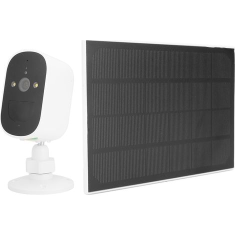 Caméra de sécurité solaire HD 1080p sans fil WiFi avec vision nocturne pour l'extérieur