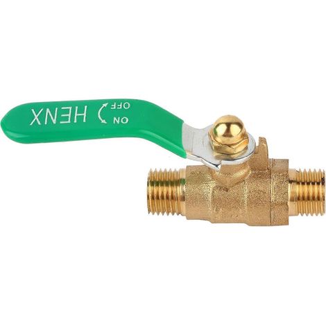 Kugelhahn aus Messing mit Außengewinde, Zweiwege-Mini-Kugelhahn, Absperrventil (G1/4")