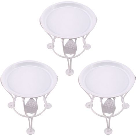 3X Fer Petit Pot Pot Stand de Fleurs Stand de Plantes Stand Extérieur Intérieur Succulent Pot Titulaire (1/5)