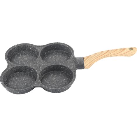 Poêle à omelettes 4 trous antiadhésive pour plaques à induction et cuisinières à gaz (1/5)