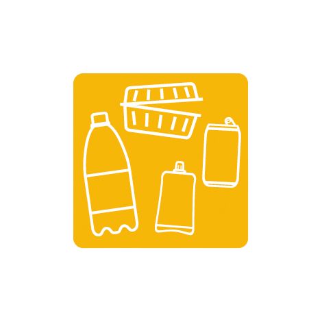 Picto magnétique Collec 45x45 mm - plastique - jaune colza - RAL 1021