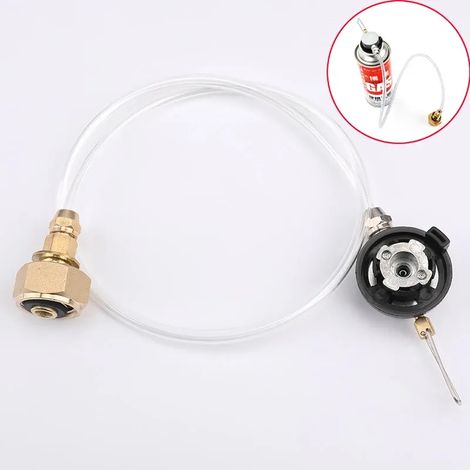 Adaptateur de remplissage de propane pour réchaud de camping extérieur de 60 cm, adaptateur de bouteille de gaz, tuyau de raccordement pour adaptateur de gaz, réchauds de cuisine portables (1/5)