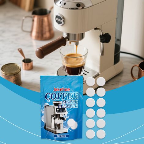 Coffee machine cleaning tablets, deep cleaning to remove grease and grime, suitable for both commercial and household use -- 12 pieces (1/5)