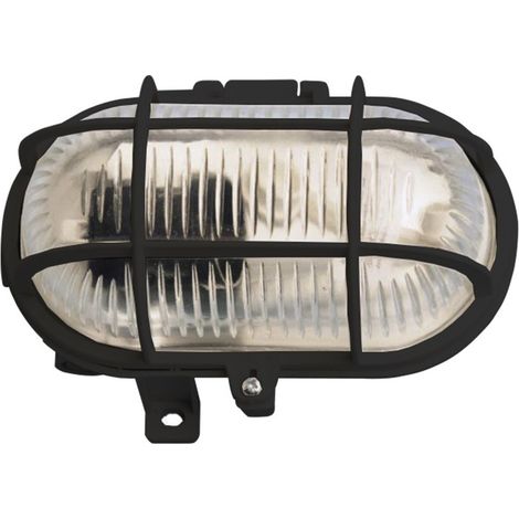 APLIQUE OVAL 60W. NEGRO