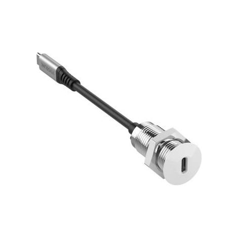 Cavo USB-C 3.2 Gen 2 Vivolink PROUSBCMF0.3SOCKET-W da 0,3 m, bianco.