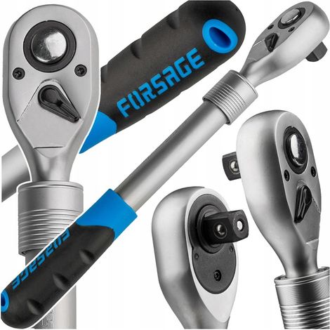 Chiave a cricchetto da 1/2" con lama telescopica bloccabile, chiave a bussola CRV (1/5)