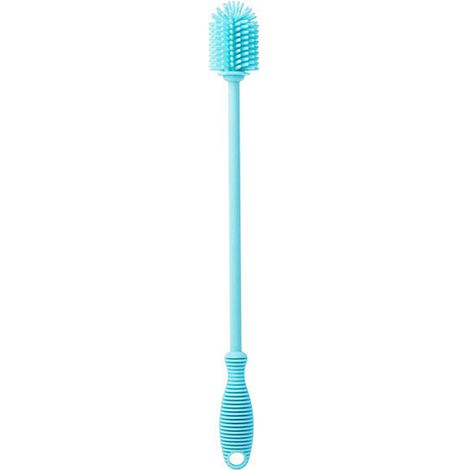 Flaschenreiniger, Silikonbürste, 360° drehbar, vielseitig einsetzbar für Wein und Milch, aus Mangan und lebensmittelechtem Silikon, Größen S/M/L (24–38 cm), Farben: Schwarz, Blau, Rot, Weiß, Grün, Gra (1/5)