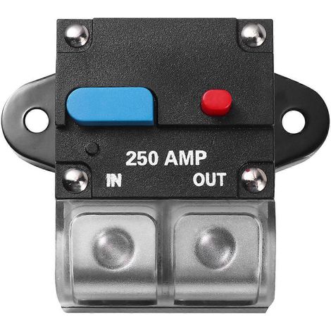 Compatible avec les disjoncteurs à réarmement manuel pour pièces automobiles, protection contre les surcharges à contrôle de courant élevé de 250 A, 1 unité. (1/5)