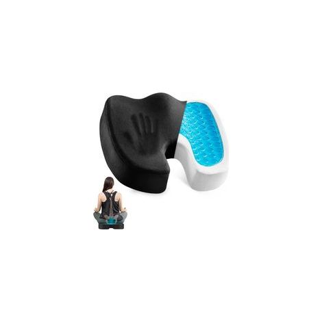Coussin de siège orthopédique en gel, coussin anti-plaies, coussin annulaire pour le coccyx, coussin annulaire de soulagement combinant gel et mousse à mémoire de forme, coussin annulaire en mousse po (1/5)