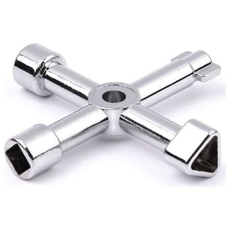 4 Way Multi-Function Utility Key Four-Way Multi-Function Cross Triangle Key Cle Arm (1/5)