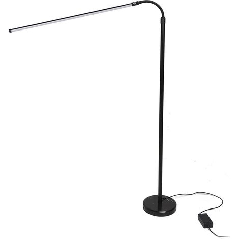 Lampadaire LED 20W sur pied, hauteur réglable sans paliers, température 3300K-6500K, télécommande incluse, lampe de beauté 110-240V avec prise UE. (1/5)