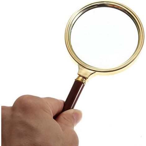 Loupe - 90 mm - Grossissement 10X - Poignée Bois - Pour Lecture et Inspection Précise - 1 Pièce (1/4)
