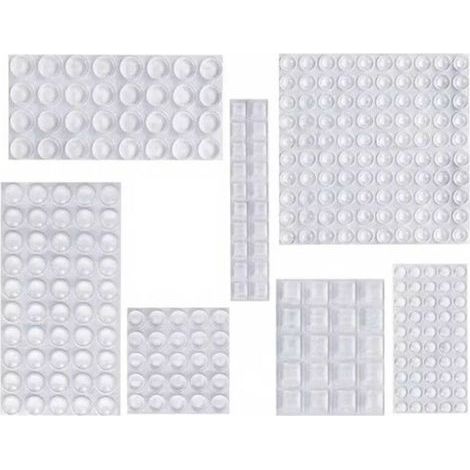 RHG Silikonpads, Geräuschdämpfende Puffer, selbstklebende Gummischutzpads, transparente Anti-Rutsch-Füße für Türen, Schränke, Küche, Bad, Büro, 7 Größen (1/5)