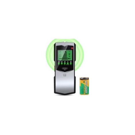 Détecteur de métaux 5 en 1 – Affichage LCD – Détection bois jusqu'à 38mm, métal jusqu'à 60mm, fils électriques jusqu'à 51mm – Alimentation 9V (1/5)