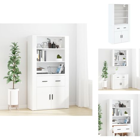 Sideboards - Living Highboard Weiß Holzwerkstoff (1/5)