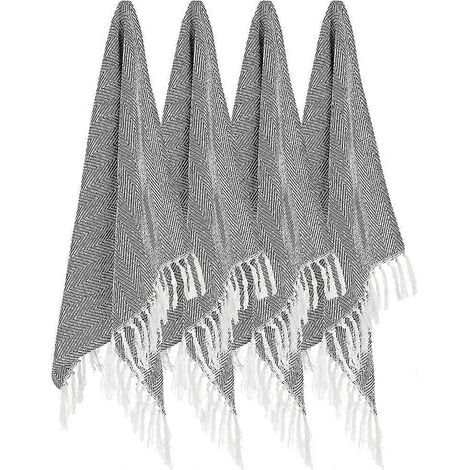 Ensemble de serviettes 100 % coton pour les mains, le visage et la tête, idéal pour les invités : torchon de cuisine, essuie-mains, torchon à vaisselle, cadeau. (1/5)