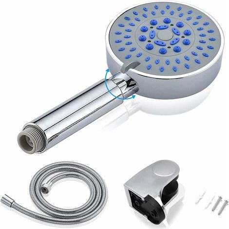 Doccia + flessibile doccia + supporto per soffione doccia, soffione doccia in ABS con 5 modalità di risparmio idrico (1/5)