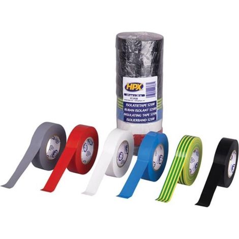5 Pvc Insulating Tape Vde - Mixed 19mm X 20m - Set Of 10 (1/2)