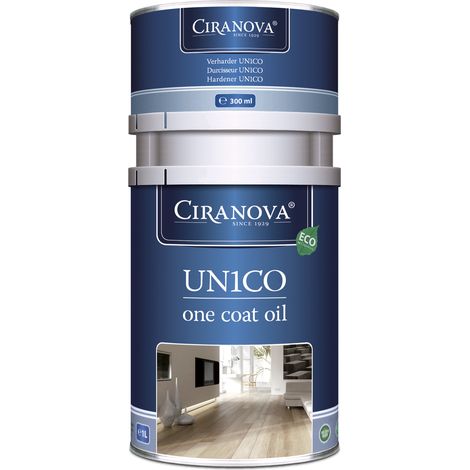 Huile et durcisseur pour bois Ciranova UN1CO 1L+0,3 couleur Black Ink 7261 séchage rapide (1/4)